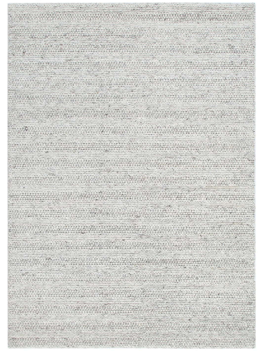 Priva Ivory Mixed Weave Wool Rug
