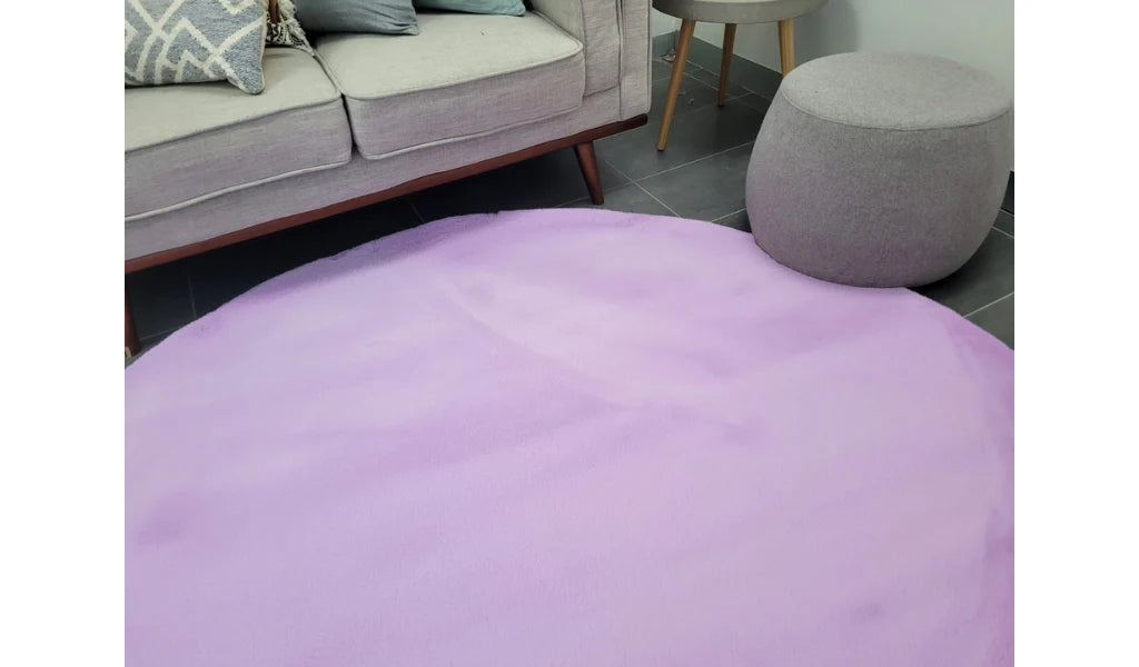 Faux fur lilac Circle Splash