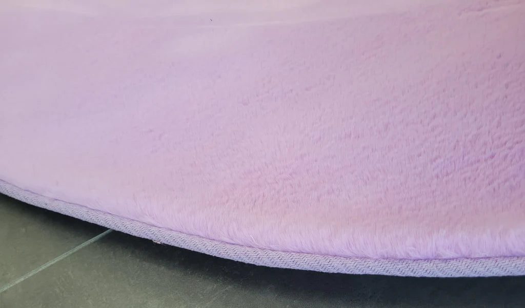 Faux fur lilac Circle Splash