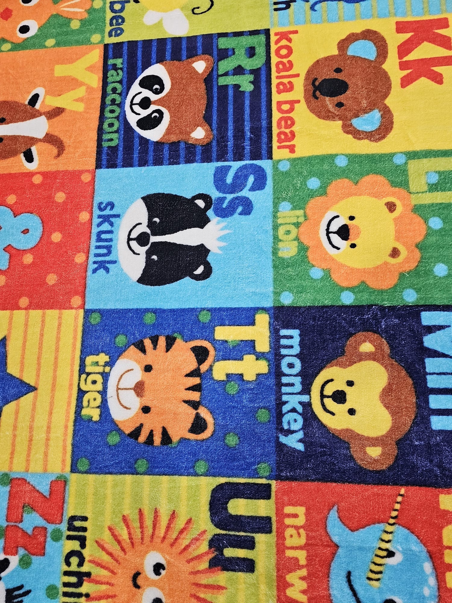 Colourful Abc educational kids rug