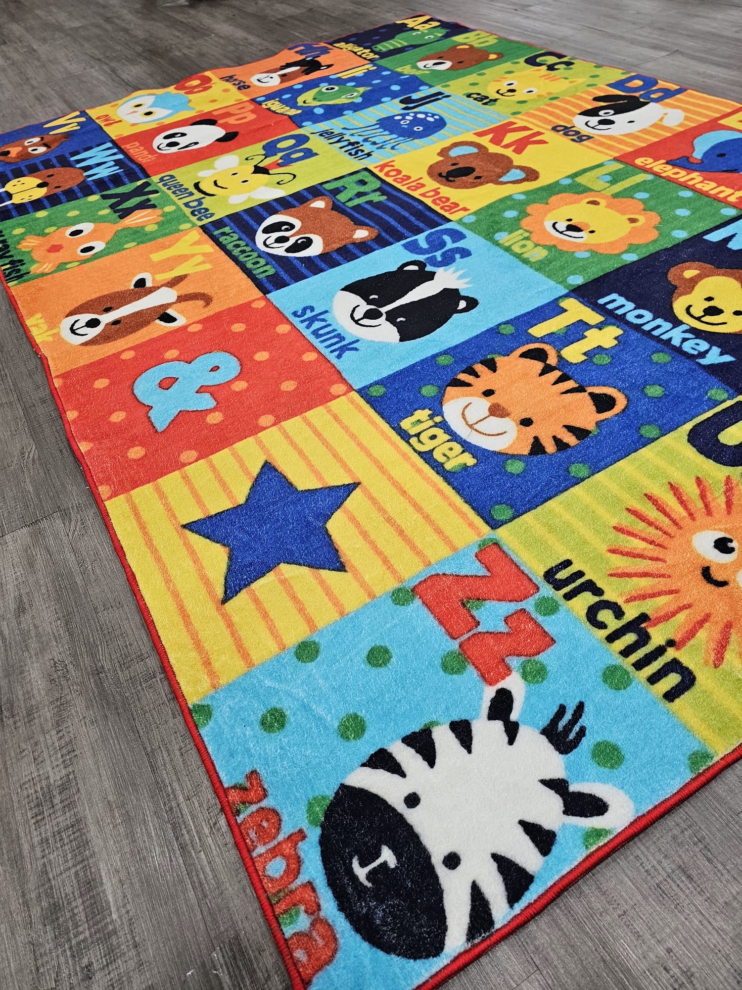 Colourful Abc educational kids rug
