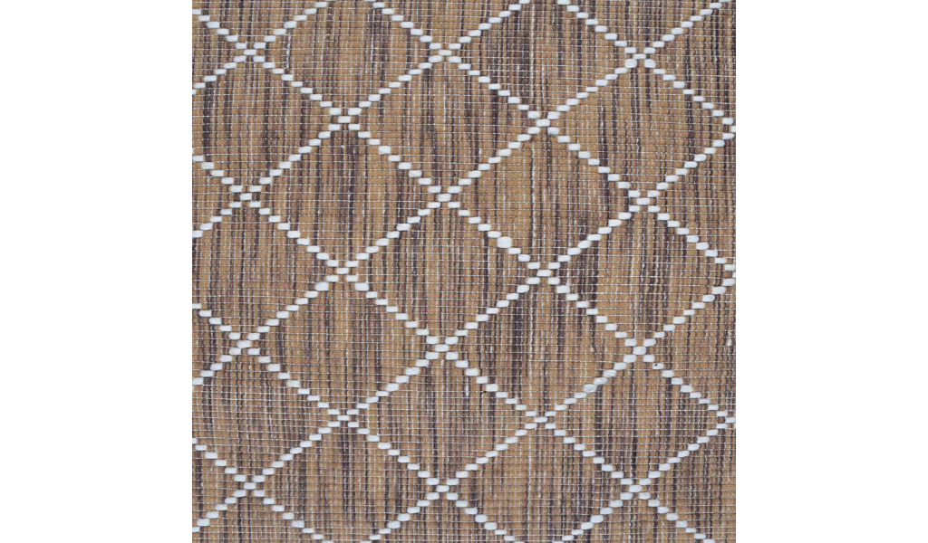 Clare Brown Diamond Lattice Wool Rug