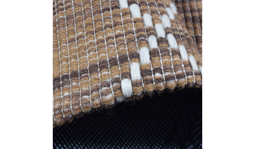 Clare Brown Diamond Lattice Wool Rug