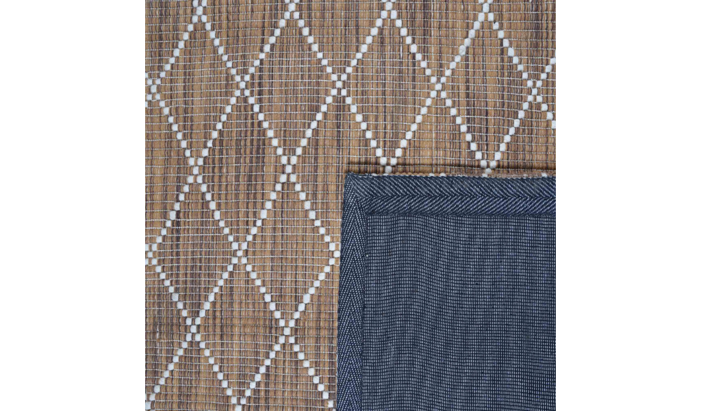 Clare Brown Diamond Lattice Wool Rug