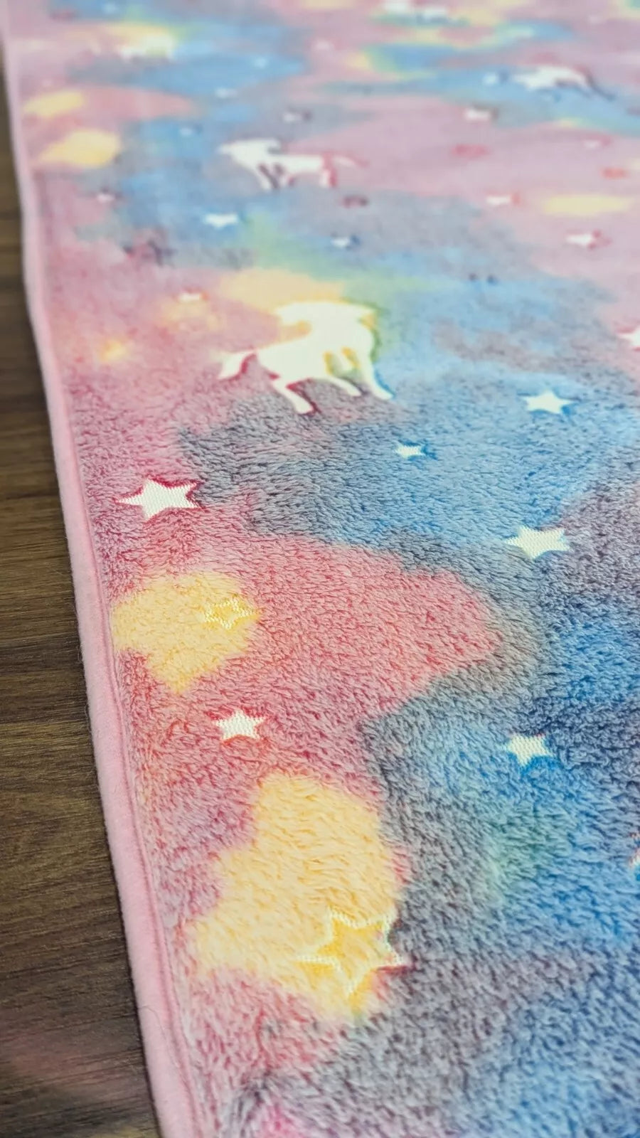 Unicorn pink Glow in the dark kids rug