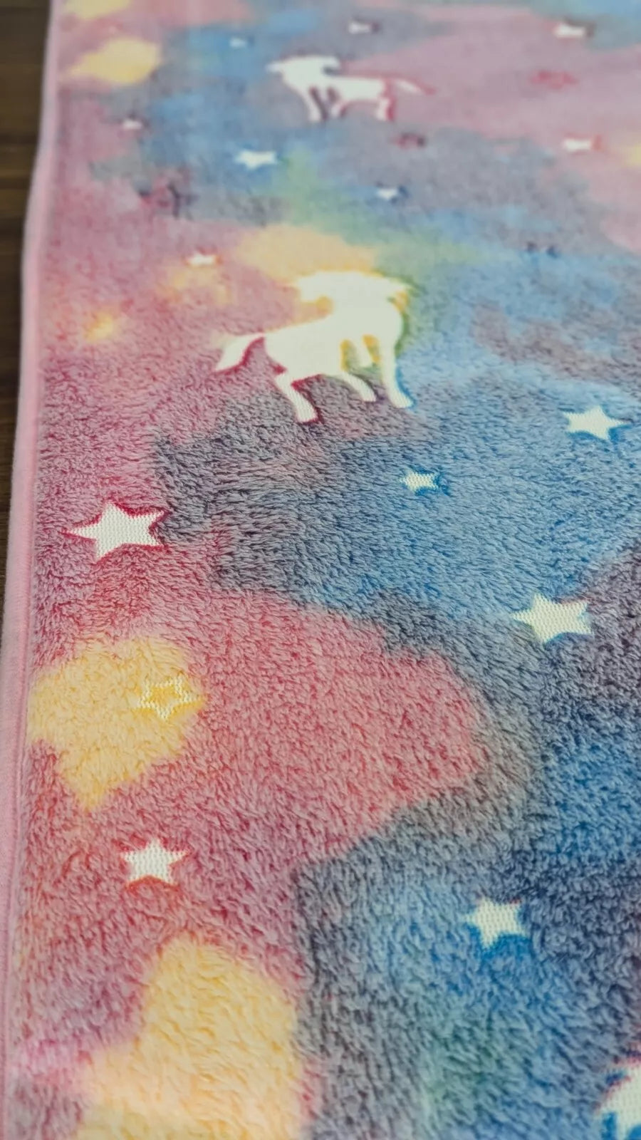 Unicorn pink Glow in the dark kids rug