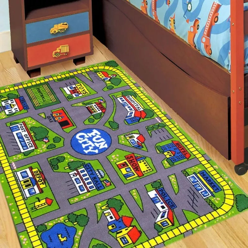 fun City Kids roads rug