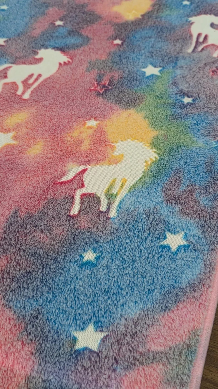 Unicorn pink Glow in the dark kids rug