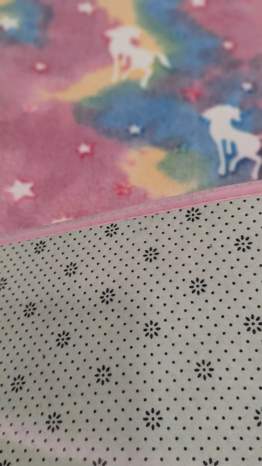 Unicorn pink Glow in the dark kids rug