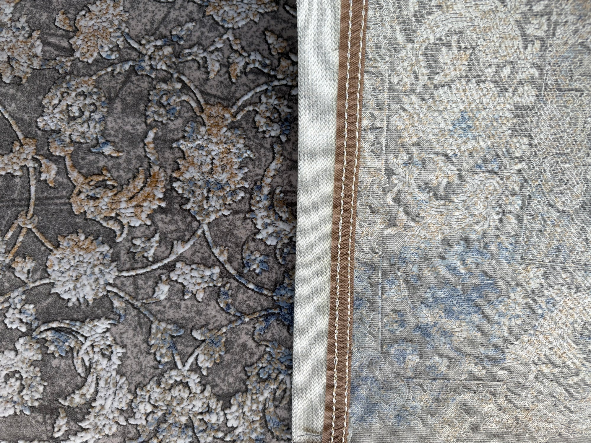 Sahara Vintage Persian Rug Grey Blue