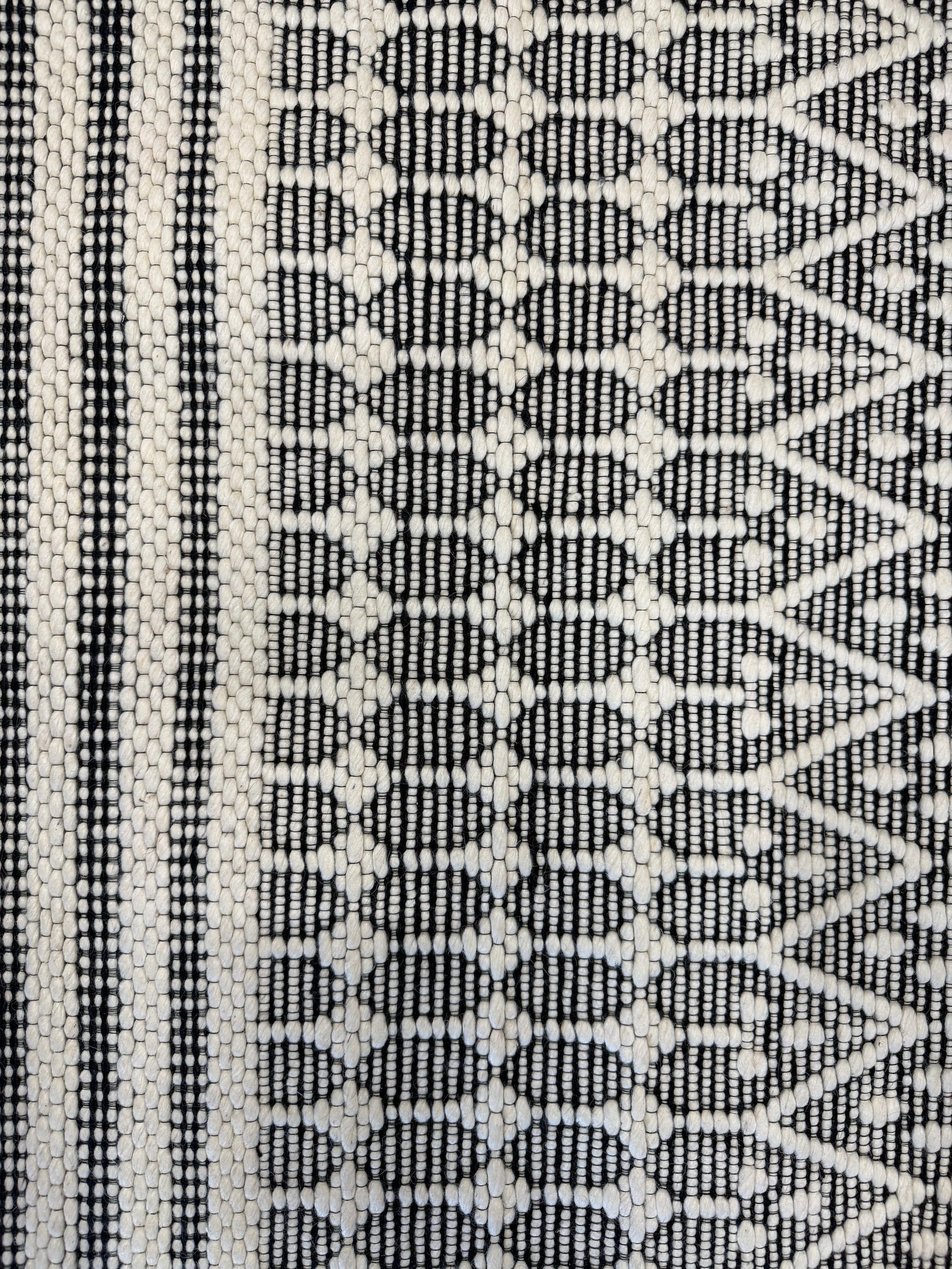 Jolaztec Kailua Black & White Wool Blend Rug