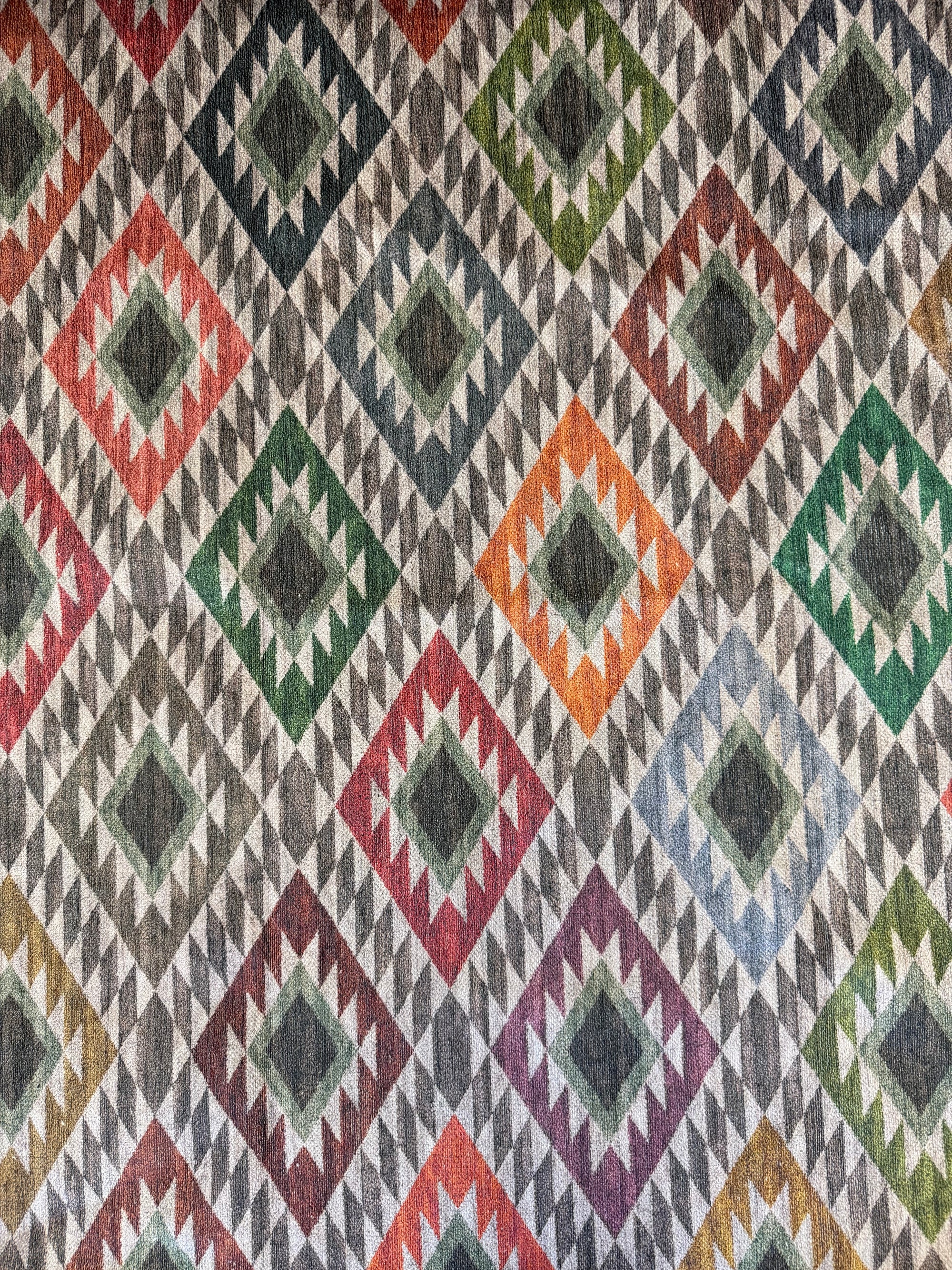 Cozy Machine Washable Diamond Mosaic Rug 160×230cm