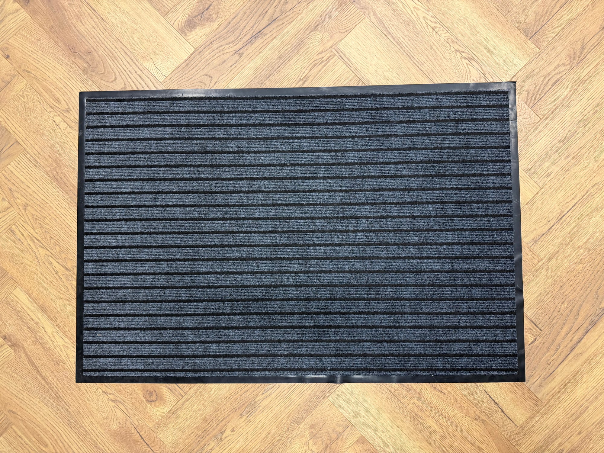 Charcoal Ribbed Door Mat 80x120cm