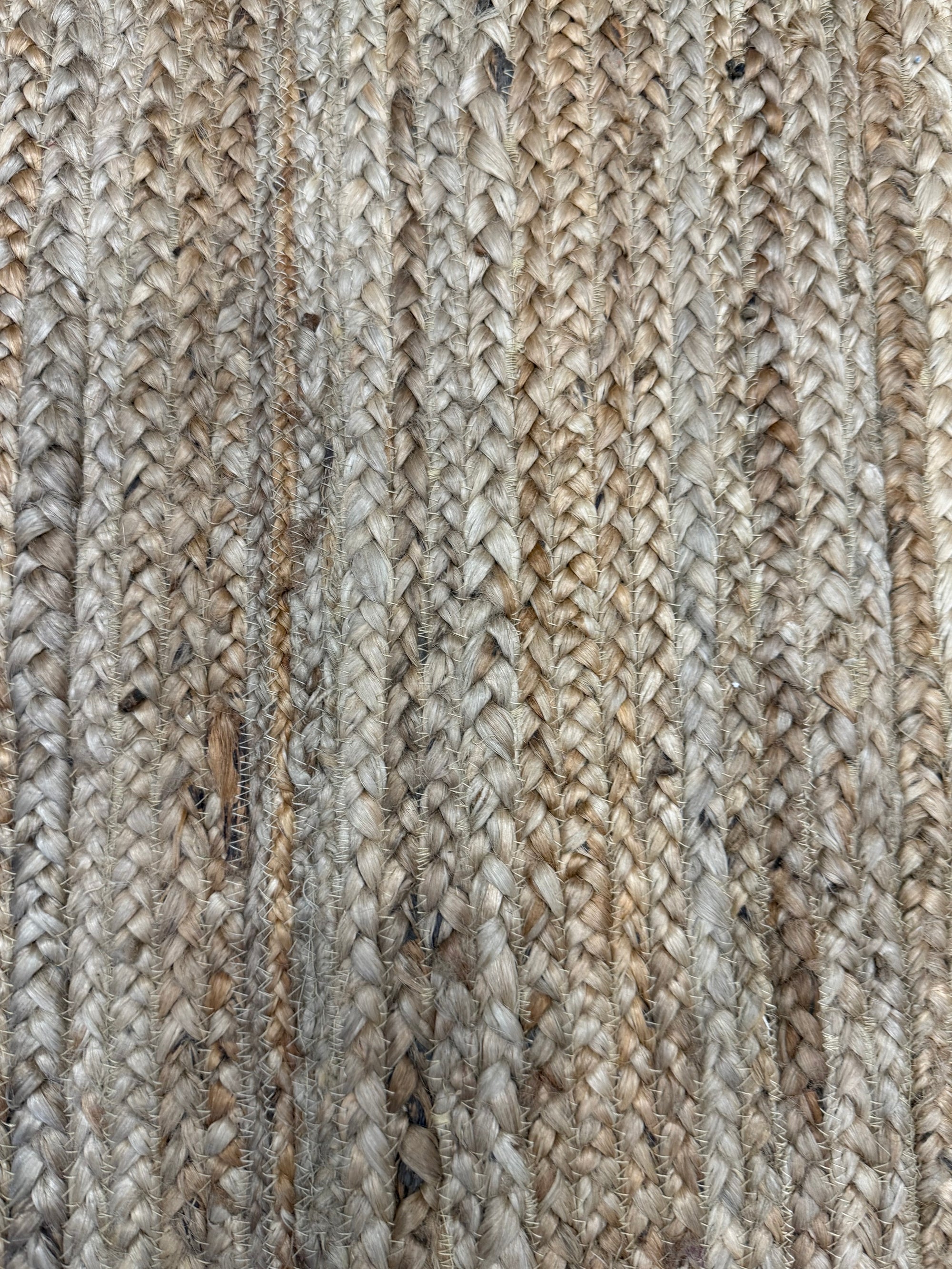 Haven Natural Braided Jute lines Rug