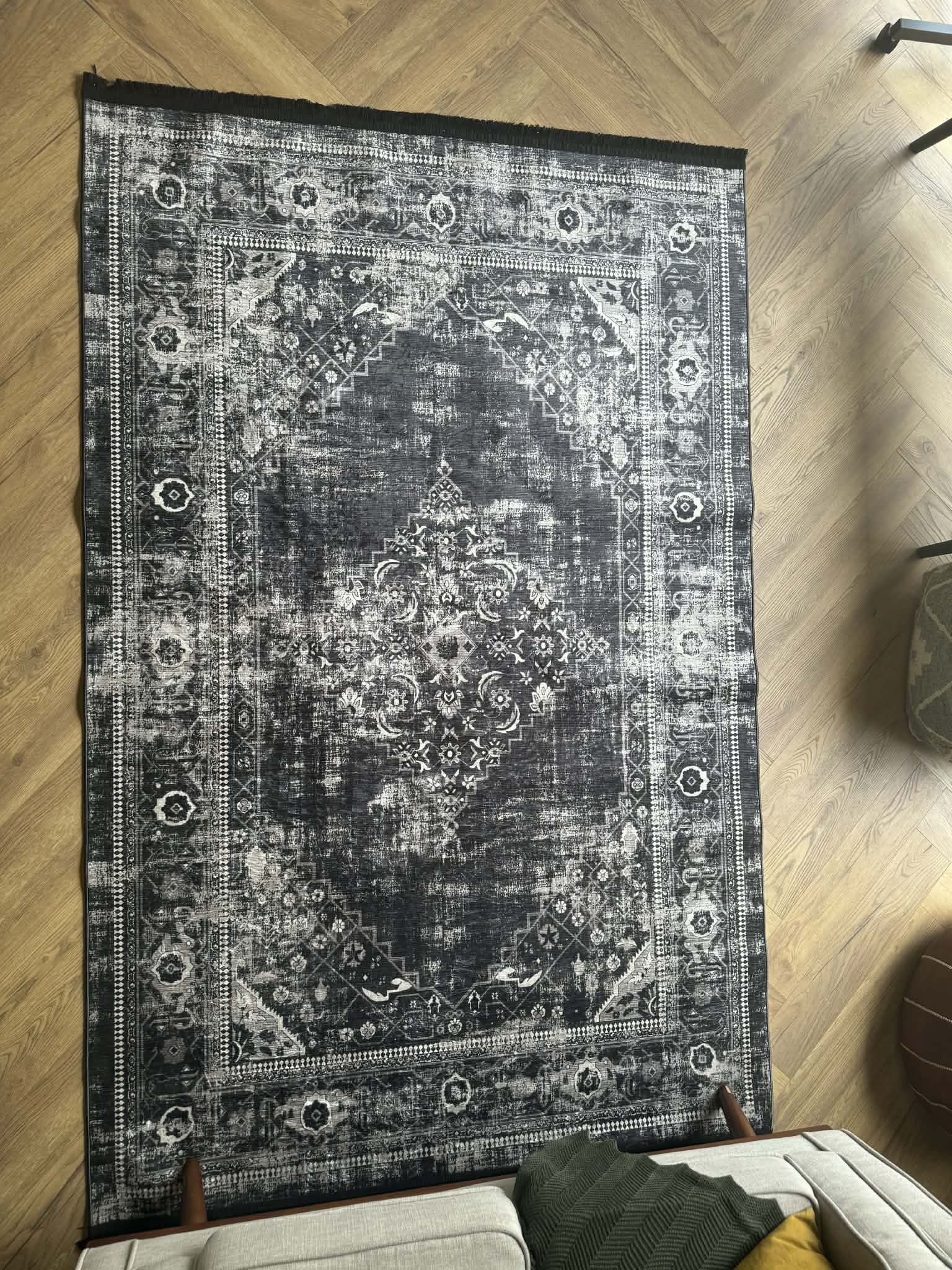 Noir Heritage Vintage Rug (Machine Washable) 150x230