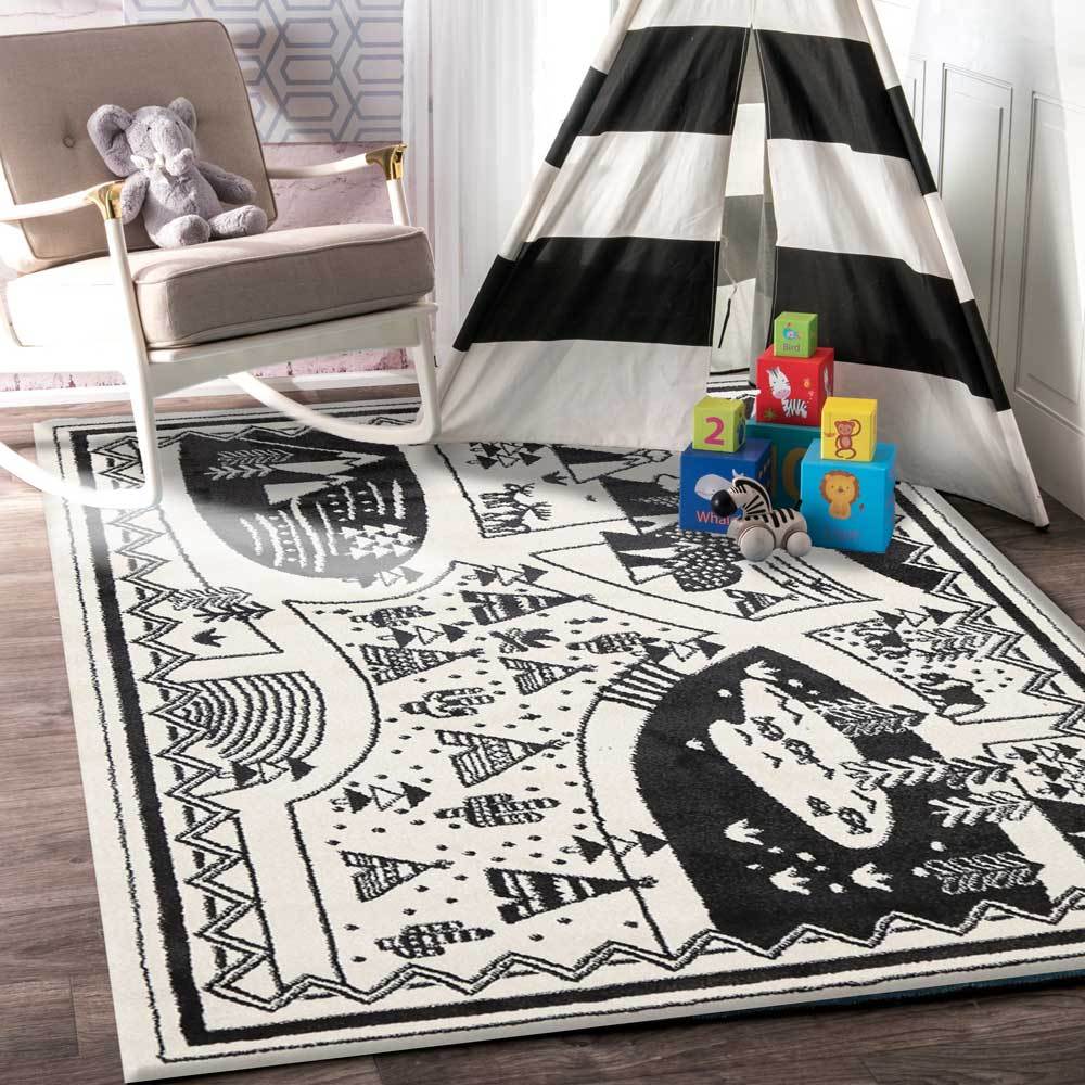 Piccolo Wildwood Monochrome Kids Rug