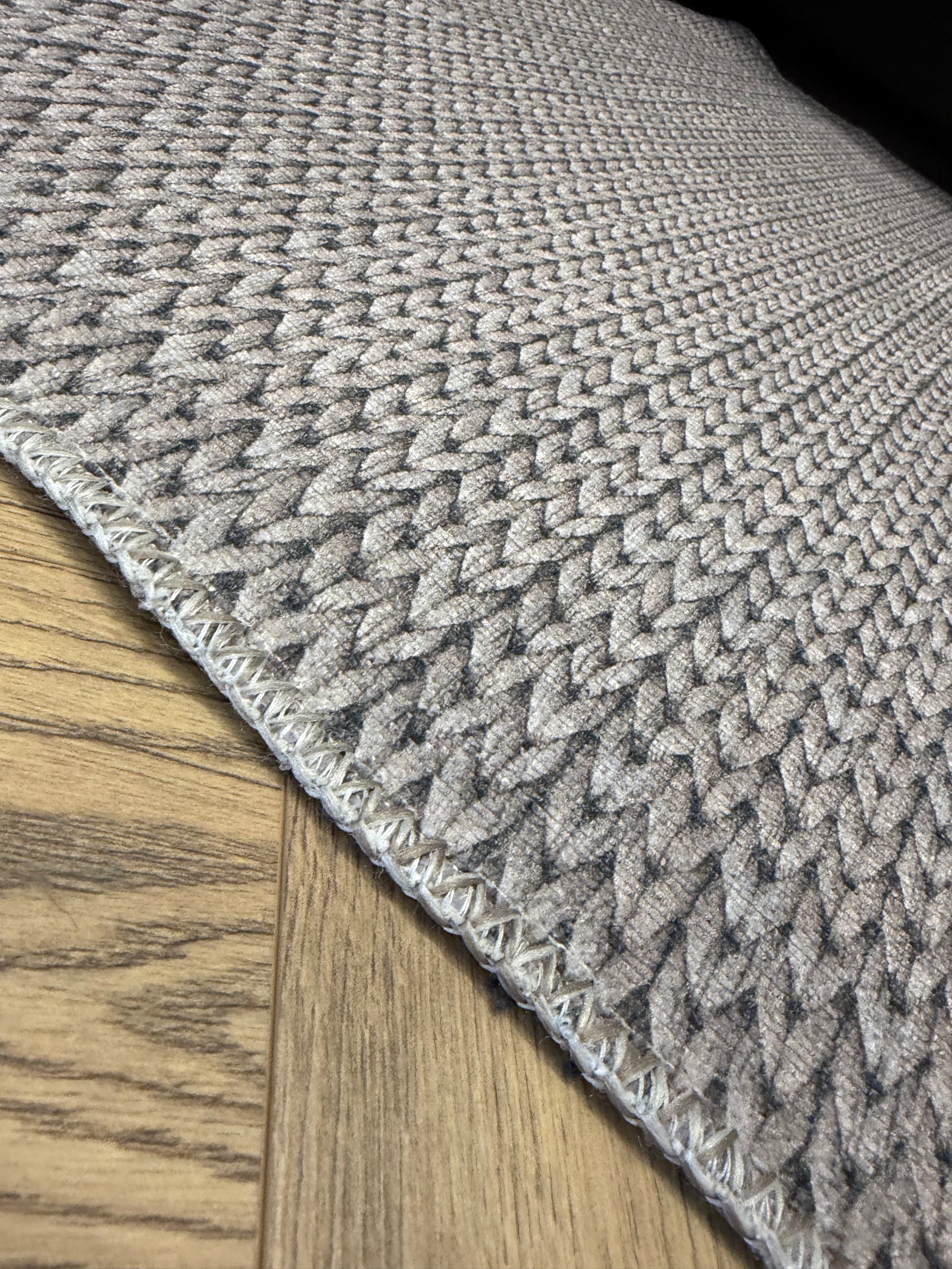 Cozy Machine Washable Grey Textured Rug 160 x 120cm