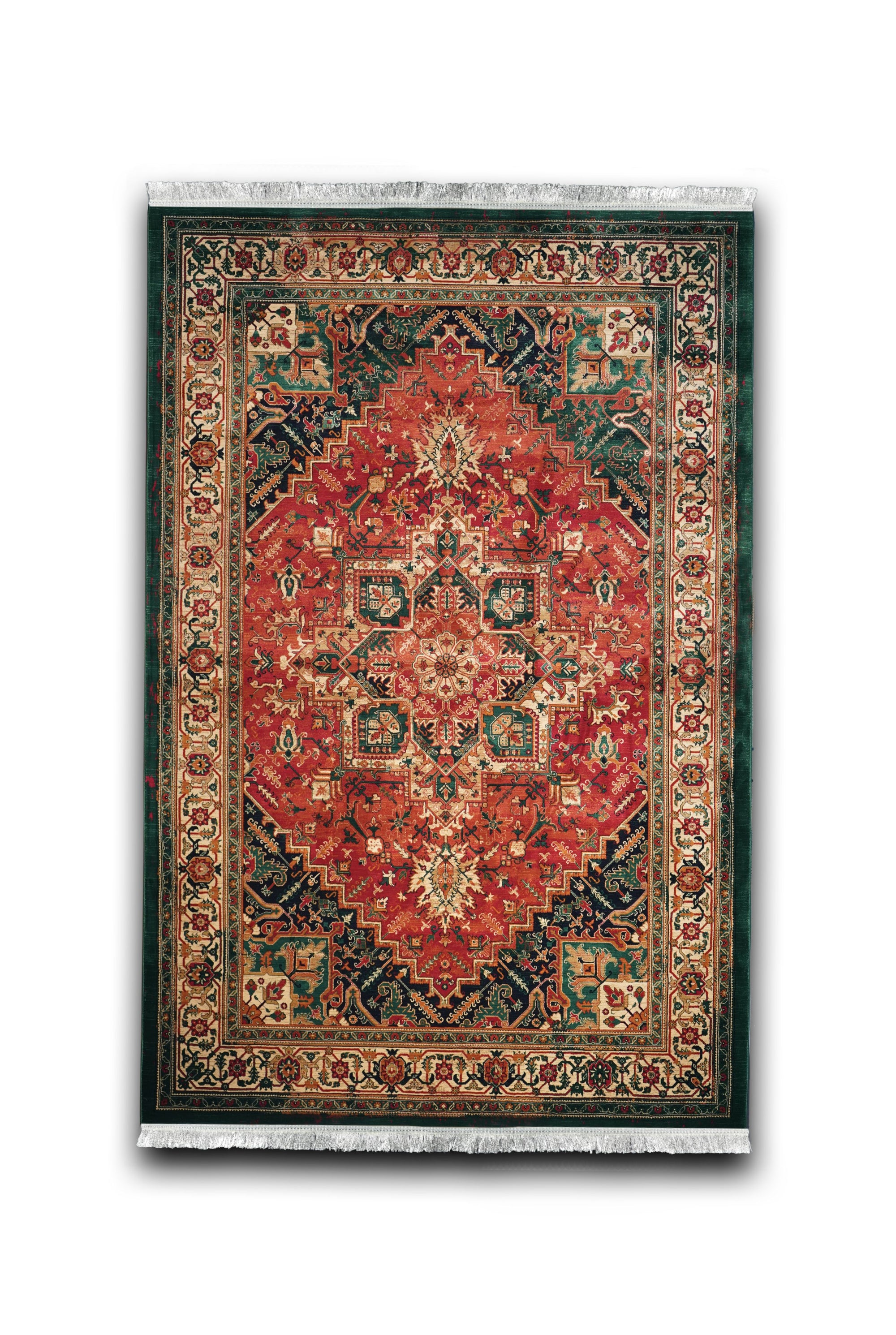 Hive 527 Traditional transitional Green Multi rug