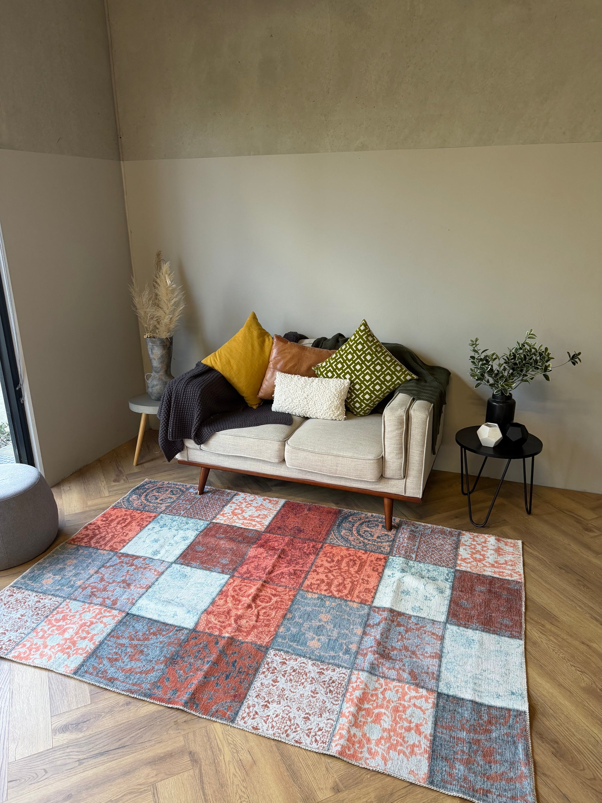 Cozy Mosaic Machine Washable Rug 160x230cm