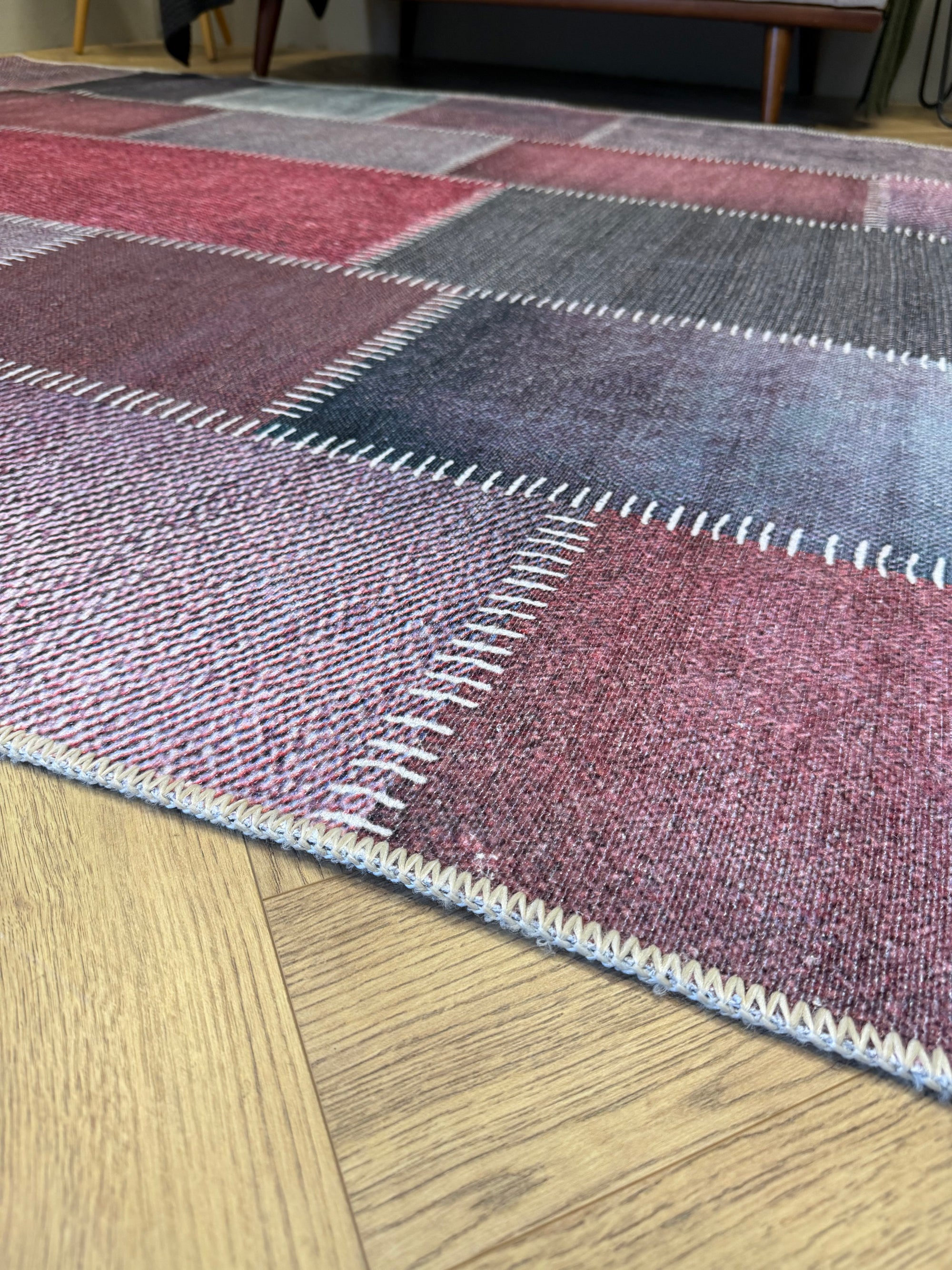 Cozy Patchwork Machine Washable Rug 200×300cm