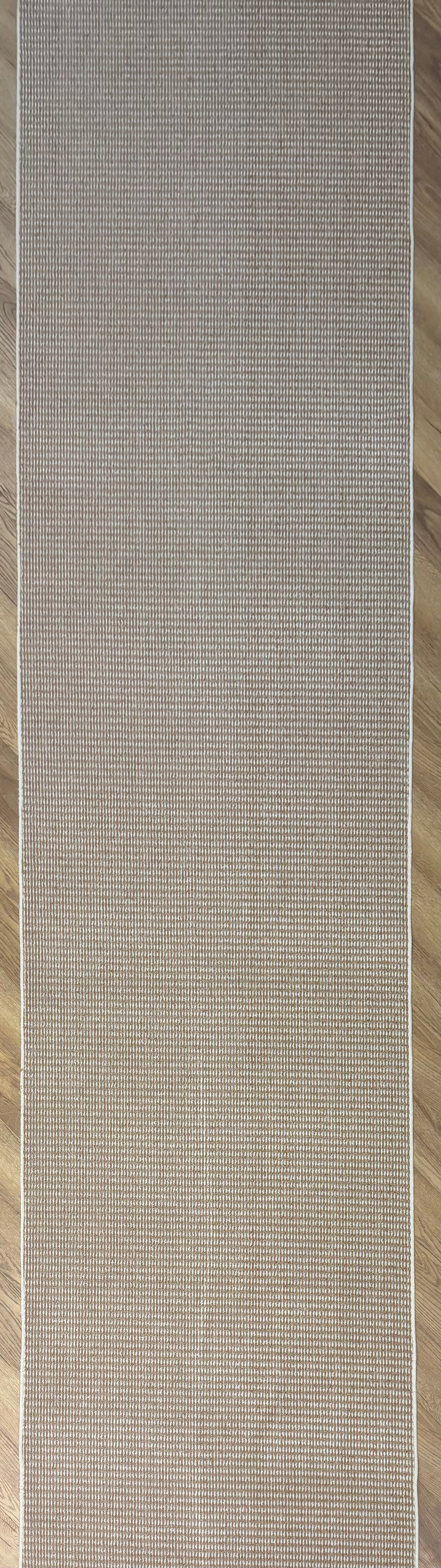 Vela Natural & Ivory Striped Hallway Runner