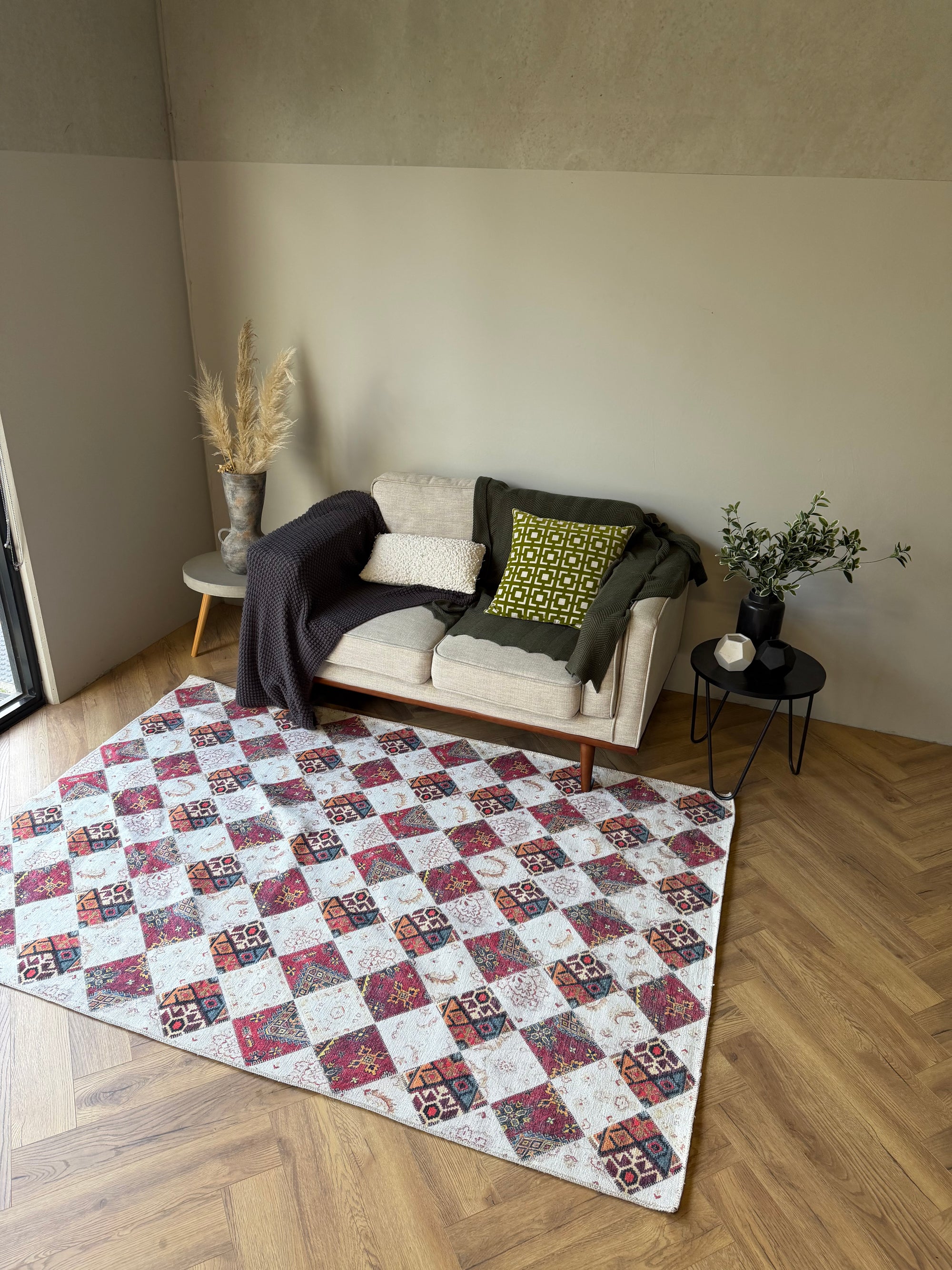 Cozy Nomad Patchwork Washable Rug