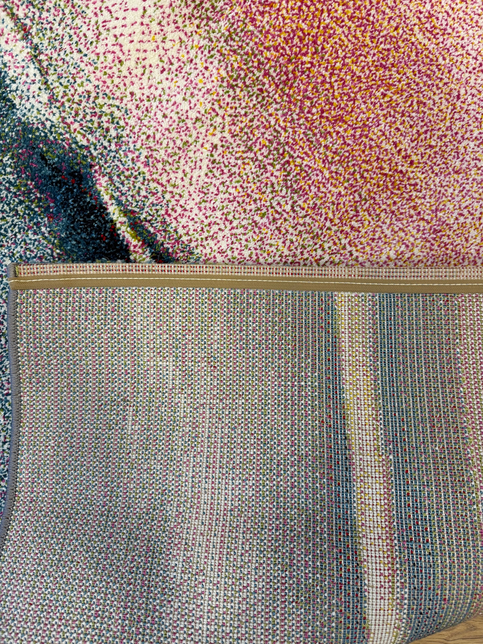 Picasso Aura Teal colours Modern floor rug