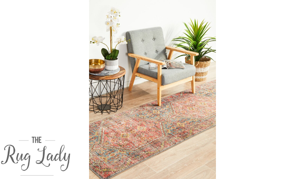 Heirloom Red Distressed Medallion Rug