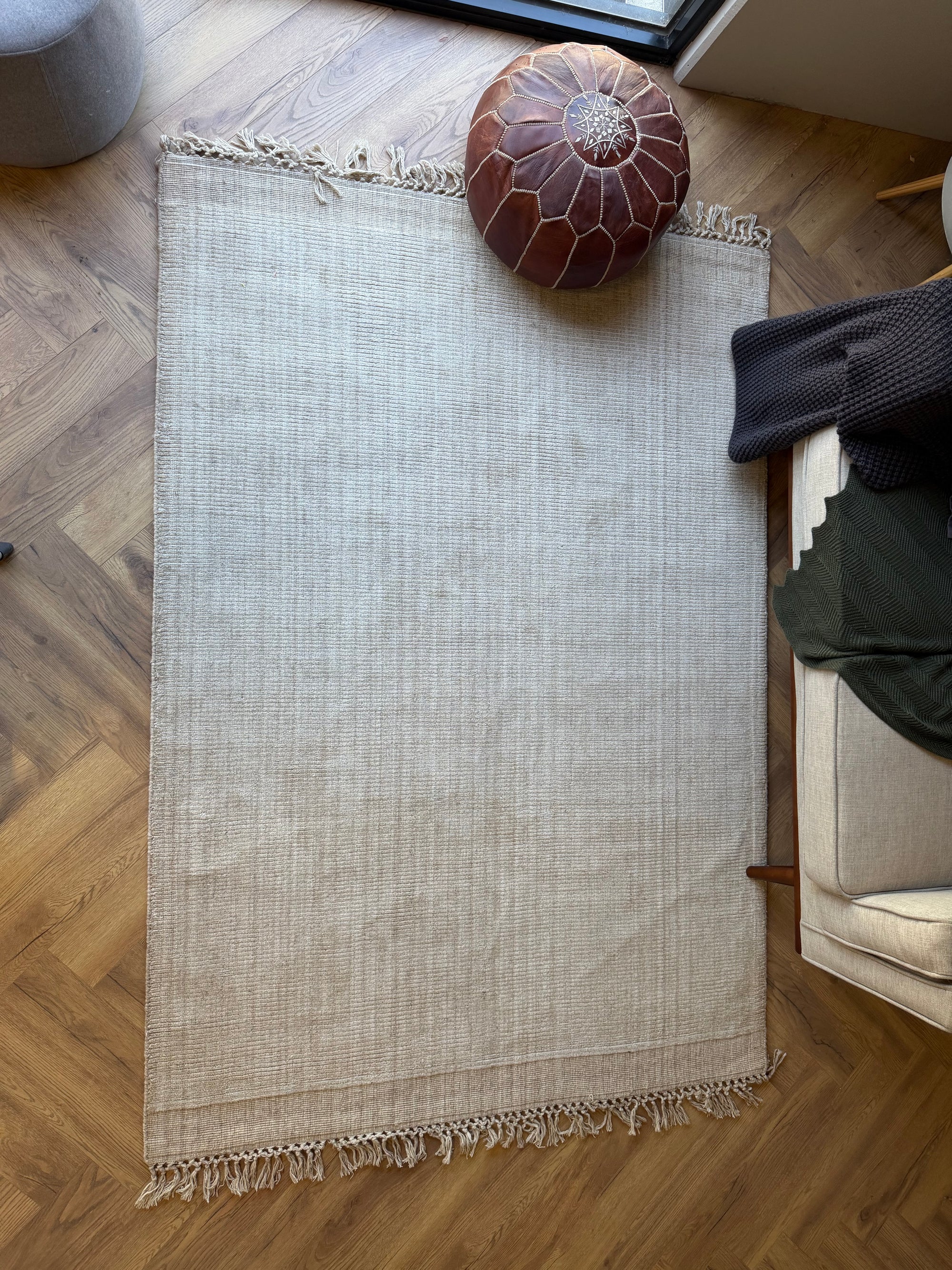 Sahara Natural Textured Wool Rug 160 x 230 cm