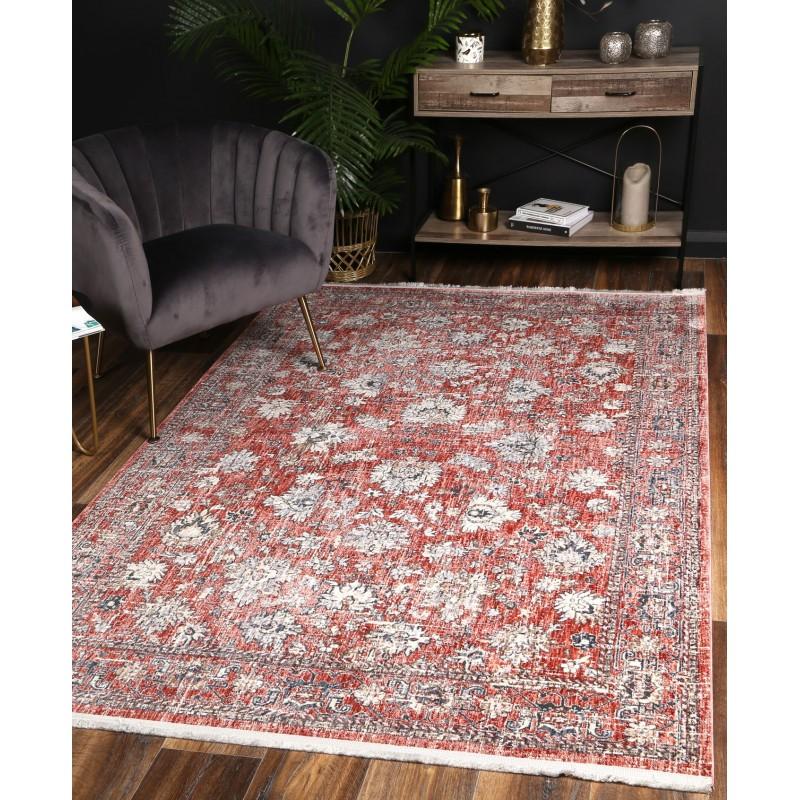 Alhambra salmon transitional floor rug