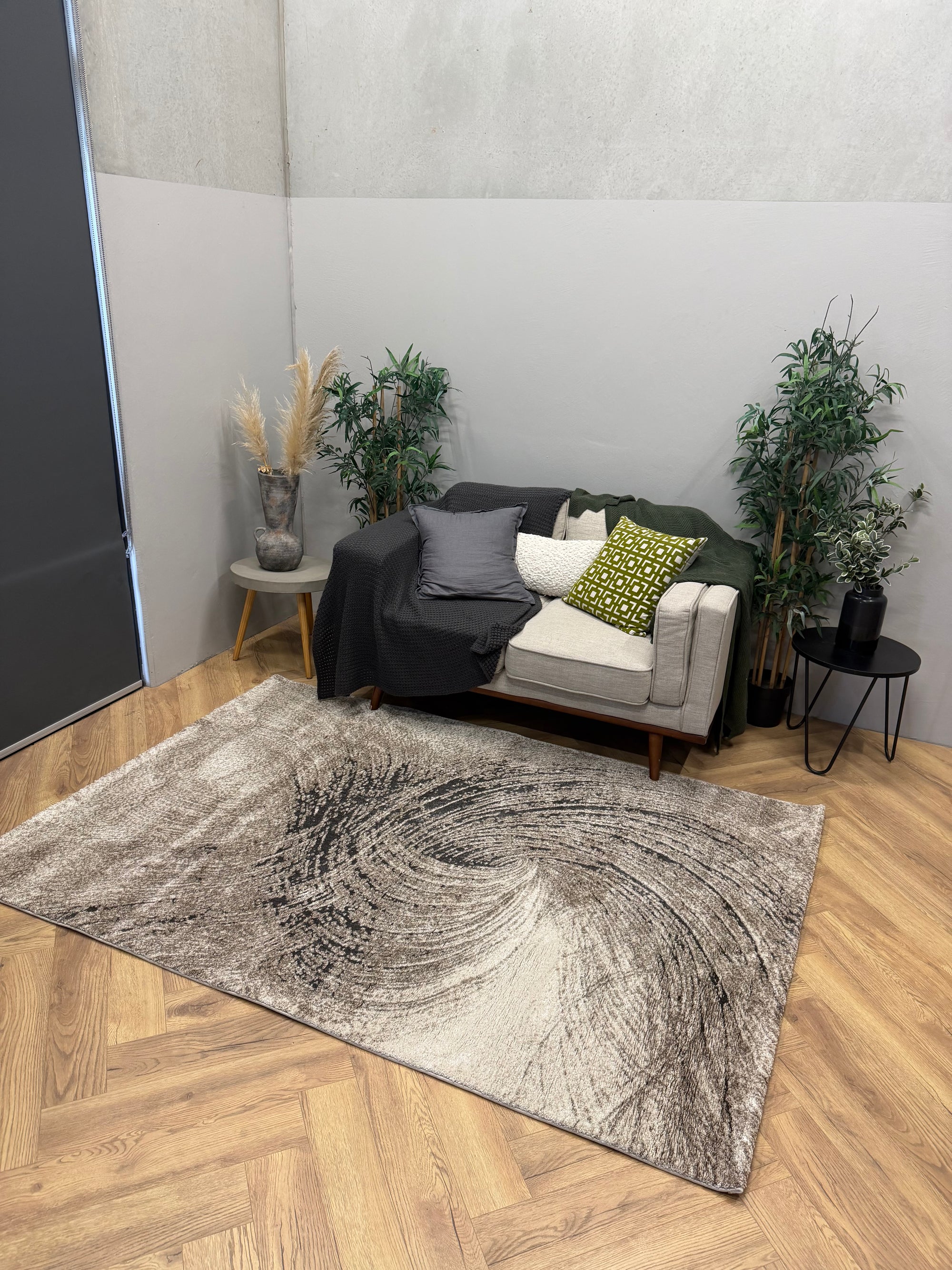 Cresta Vortessa swirls Beige Rug