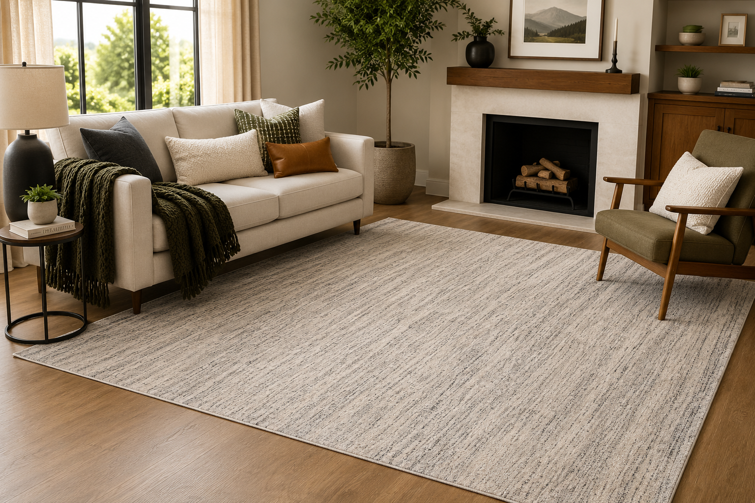 Parma Salt and Pepper Mist Rug