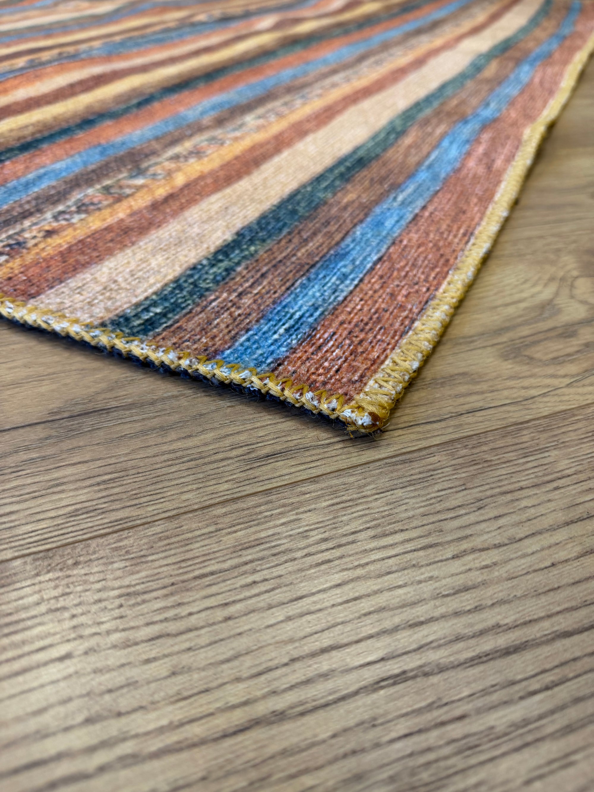 Cozy Multi Stripe Machine Washable Rug 160×230cm