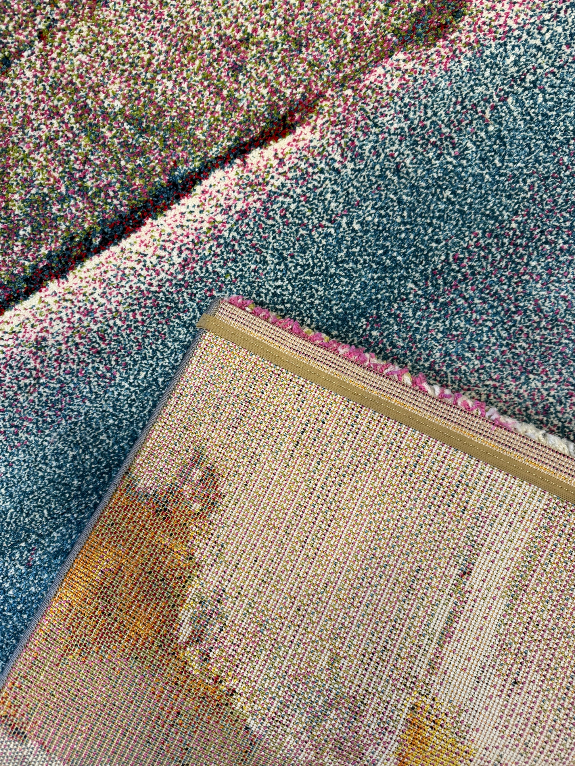 Picasso Horizon Teal colours Modern floor rug