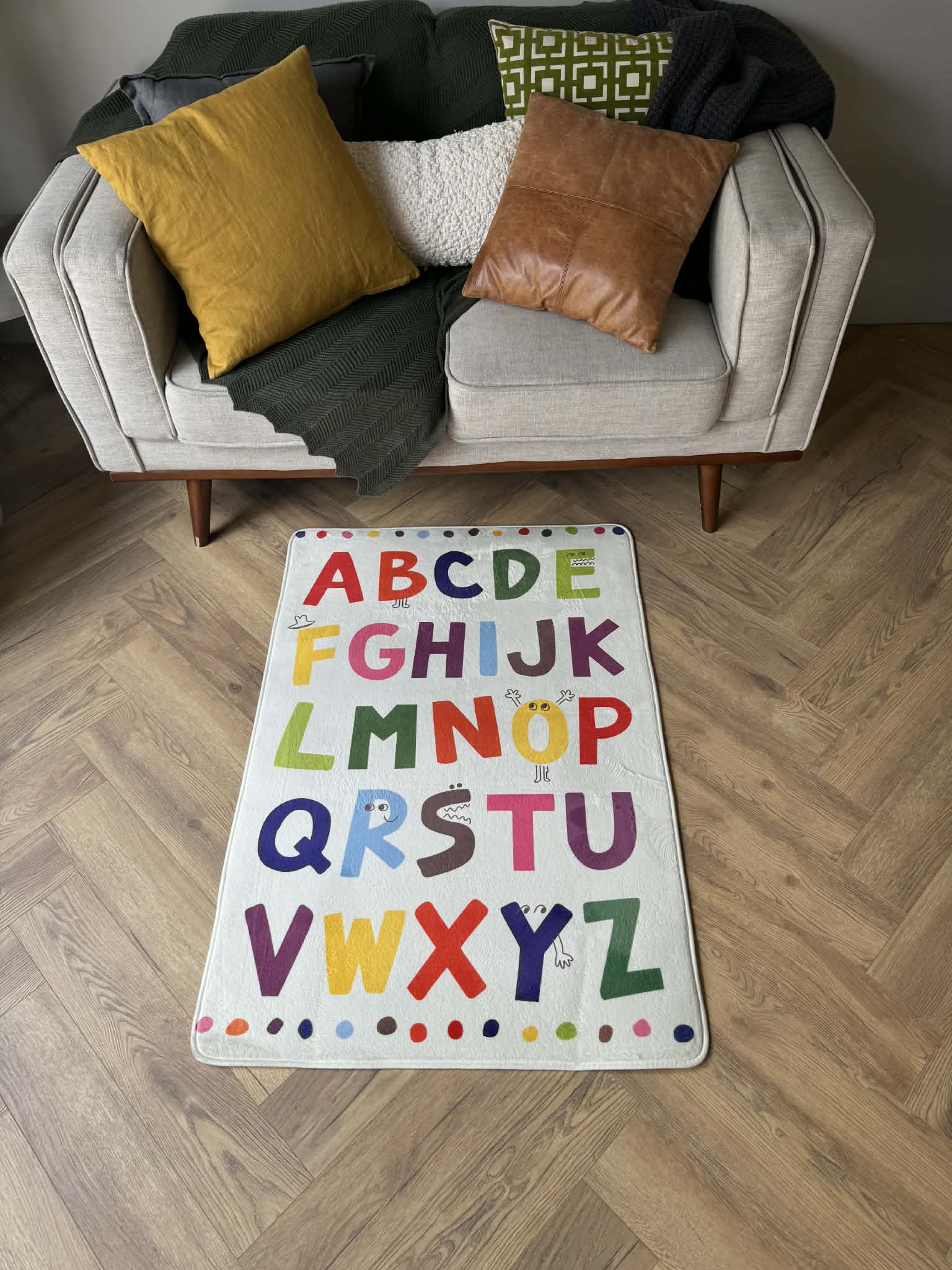 Happy Letters Alphabet Kids Rug