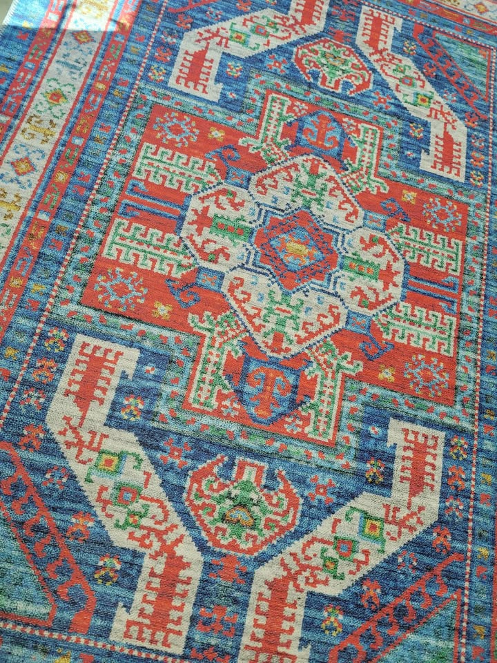 COZY MACHINE WASHABLE – Sierra Tribal Blue Rug 160x230