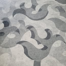 COZY MACHINE WASHABLE – Grey Tide Wave Pattern Rug 200x300