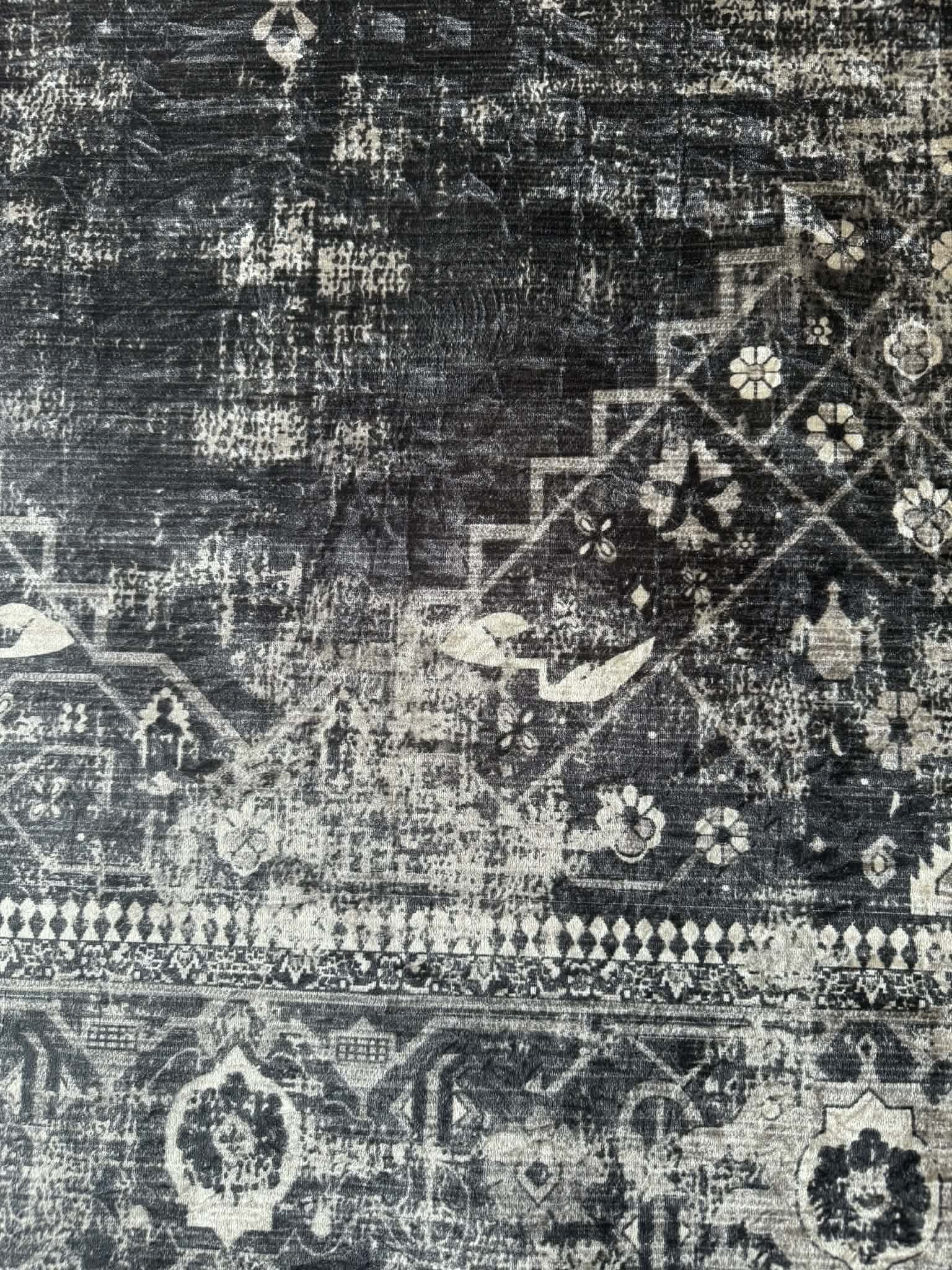 Noir Heritage Vintage Rug (Machine Washable) 150x230