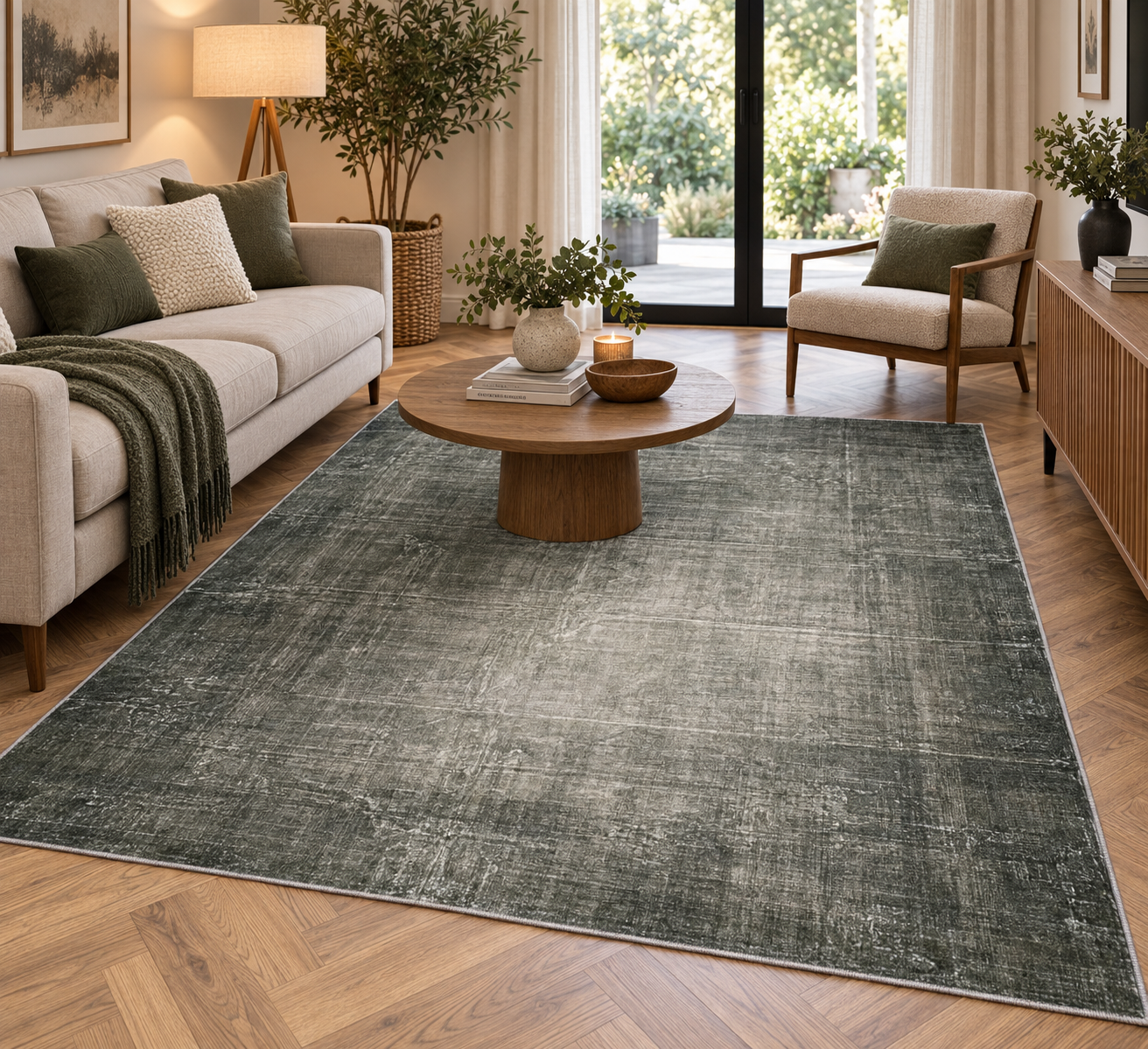 Vela Forest Fade Machine Washable Rug