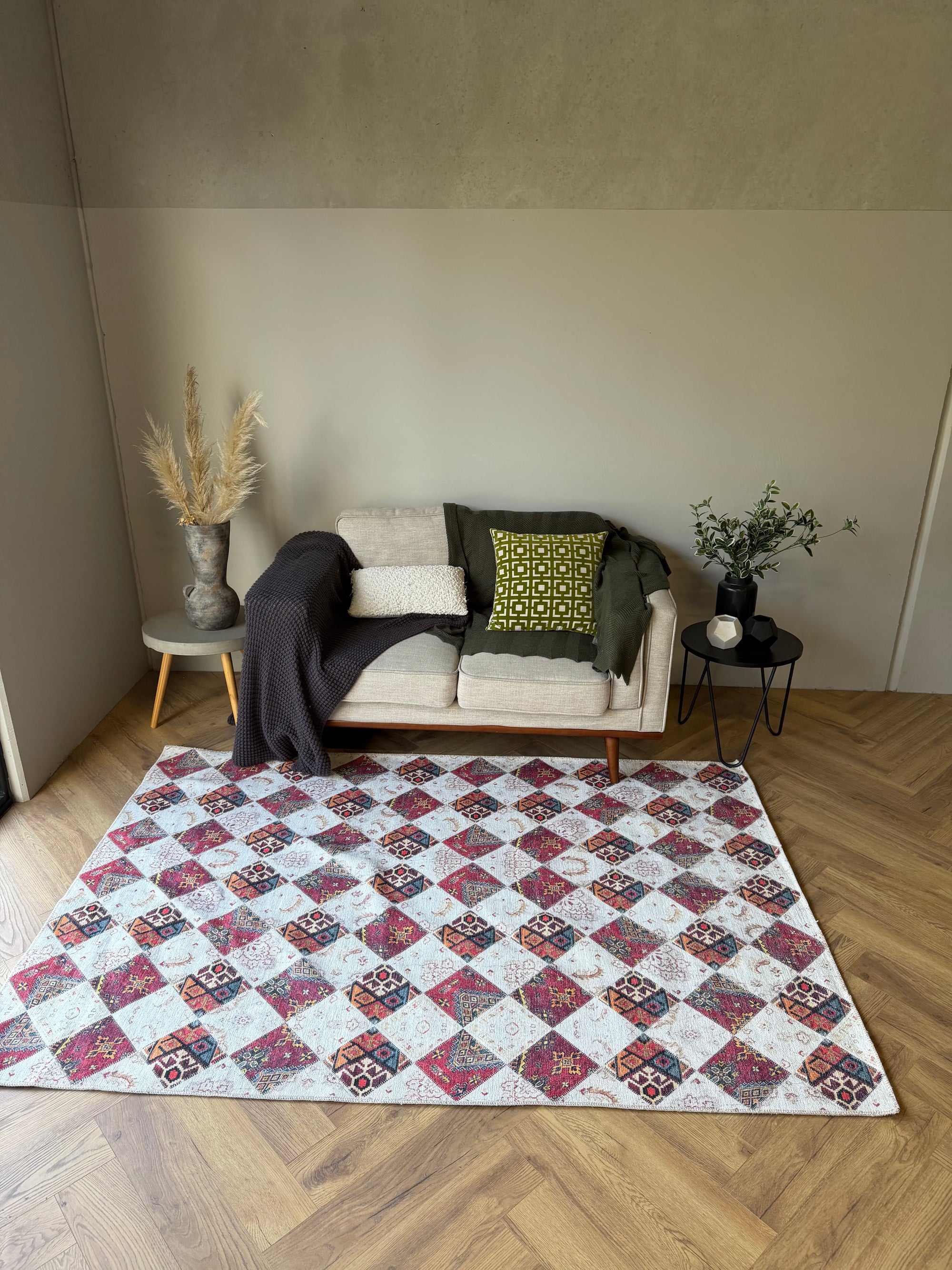 Cozy Nomad Patchwork Washable Rug