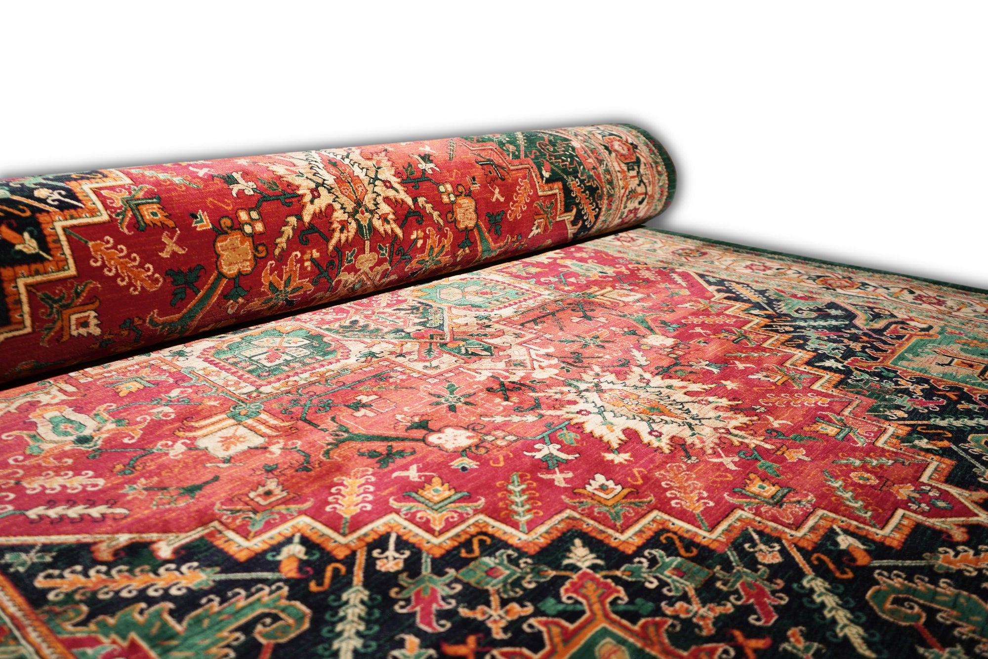 Hive 527 Traditional transitional Green Multi rug