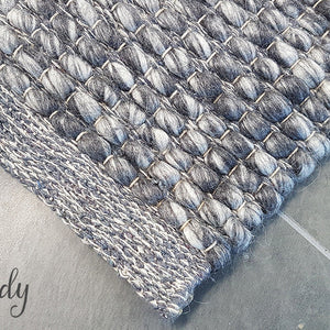 Essence Scandinavian Dark Grey Felted Wool Rug
