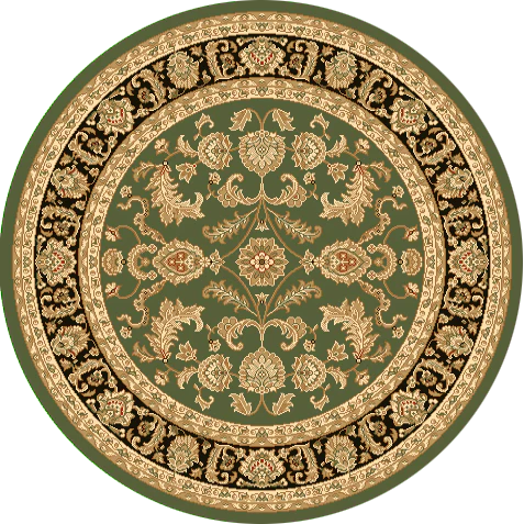 Julian Circle 500 green/black rug - mrrugs.com.au
