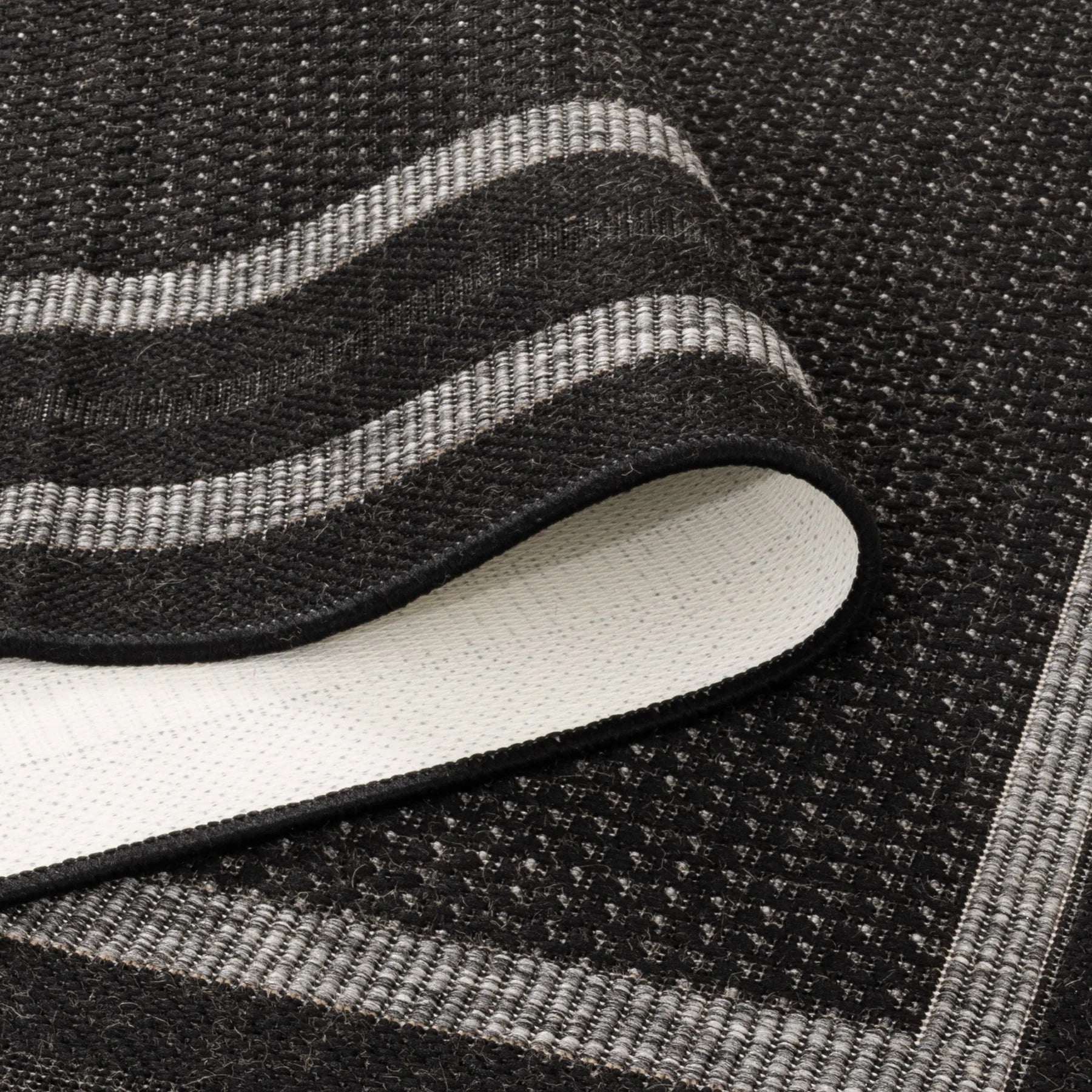SISALO 52030 Black grey flatweave