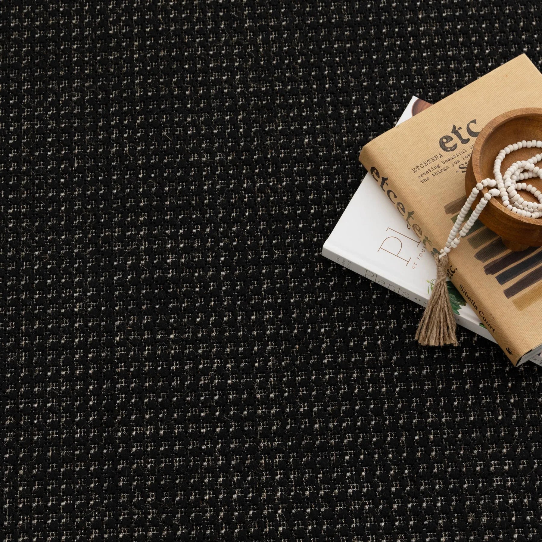 SISALO 52030 Black grey flatweave