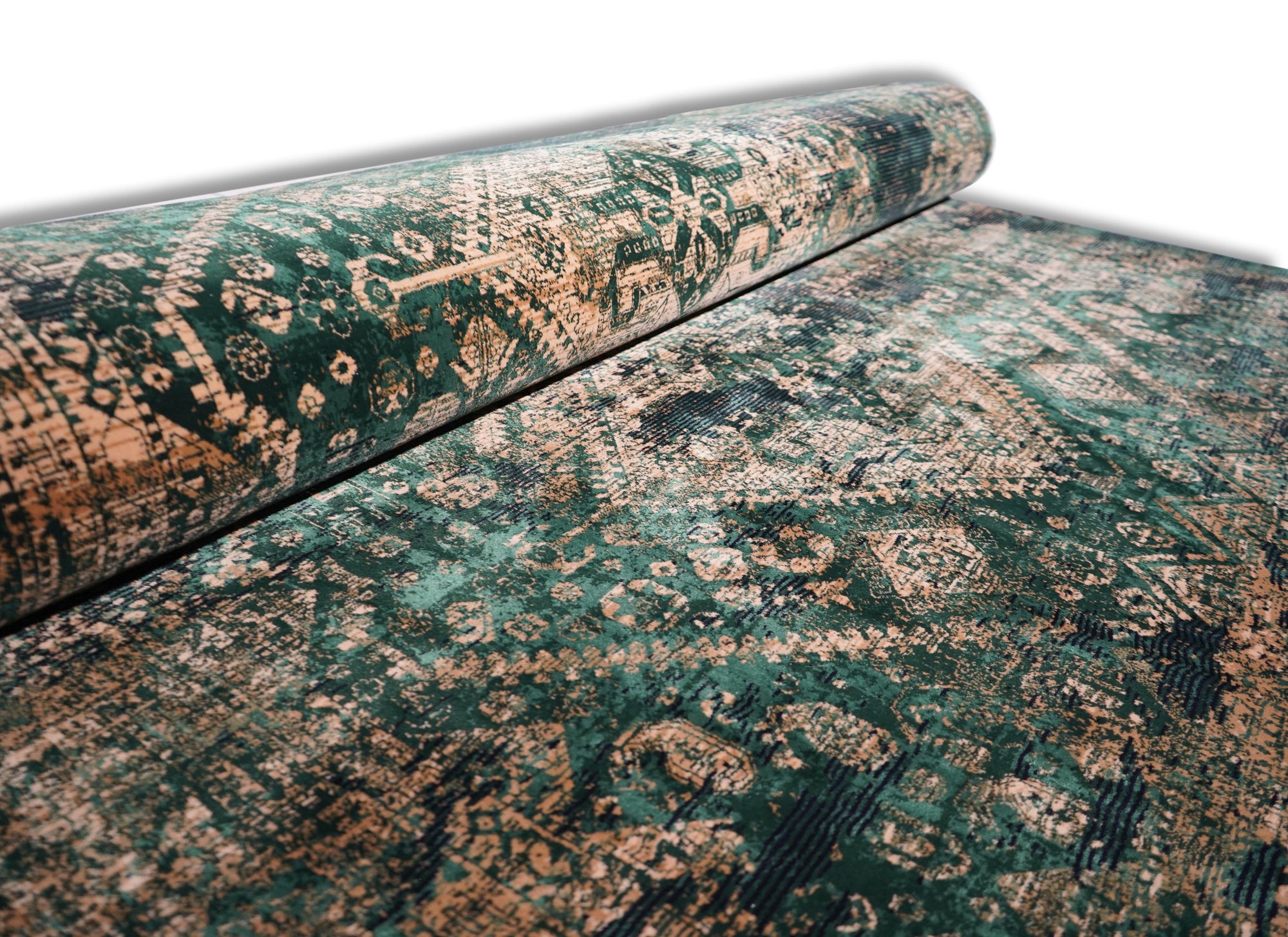 Hive 503 Traditional transitional Green gold rug