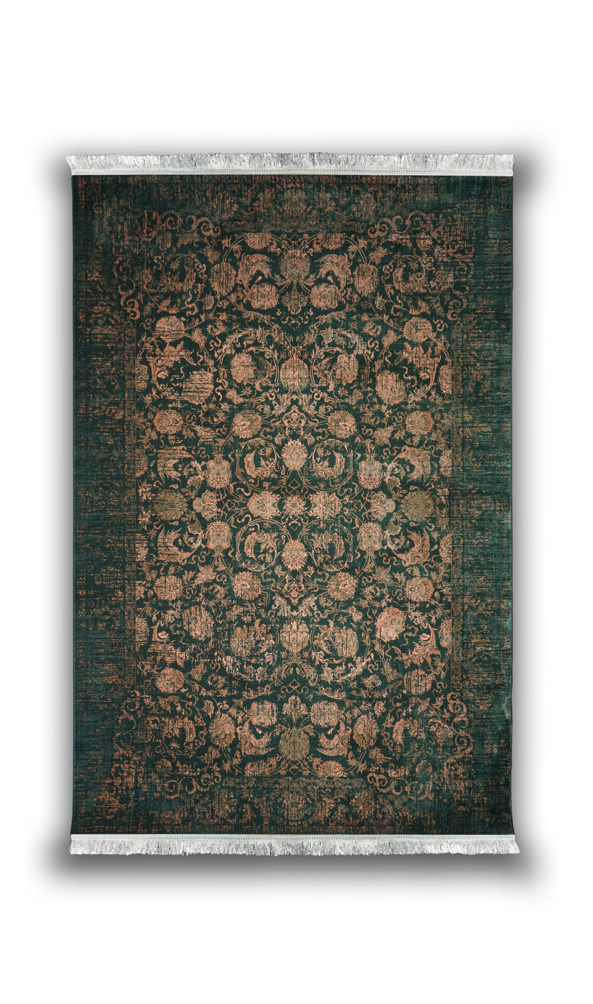Hive 528 Traditional transitional Green gold rug