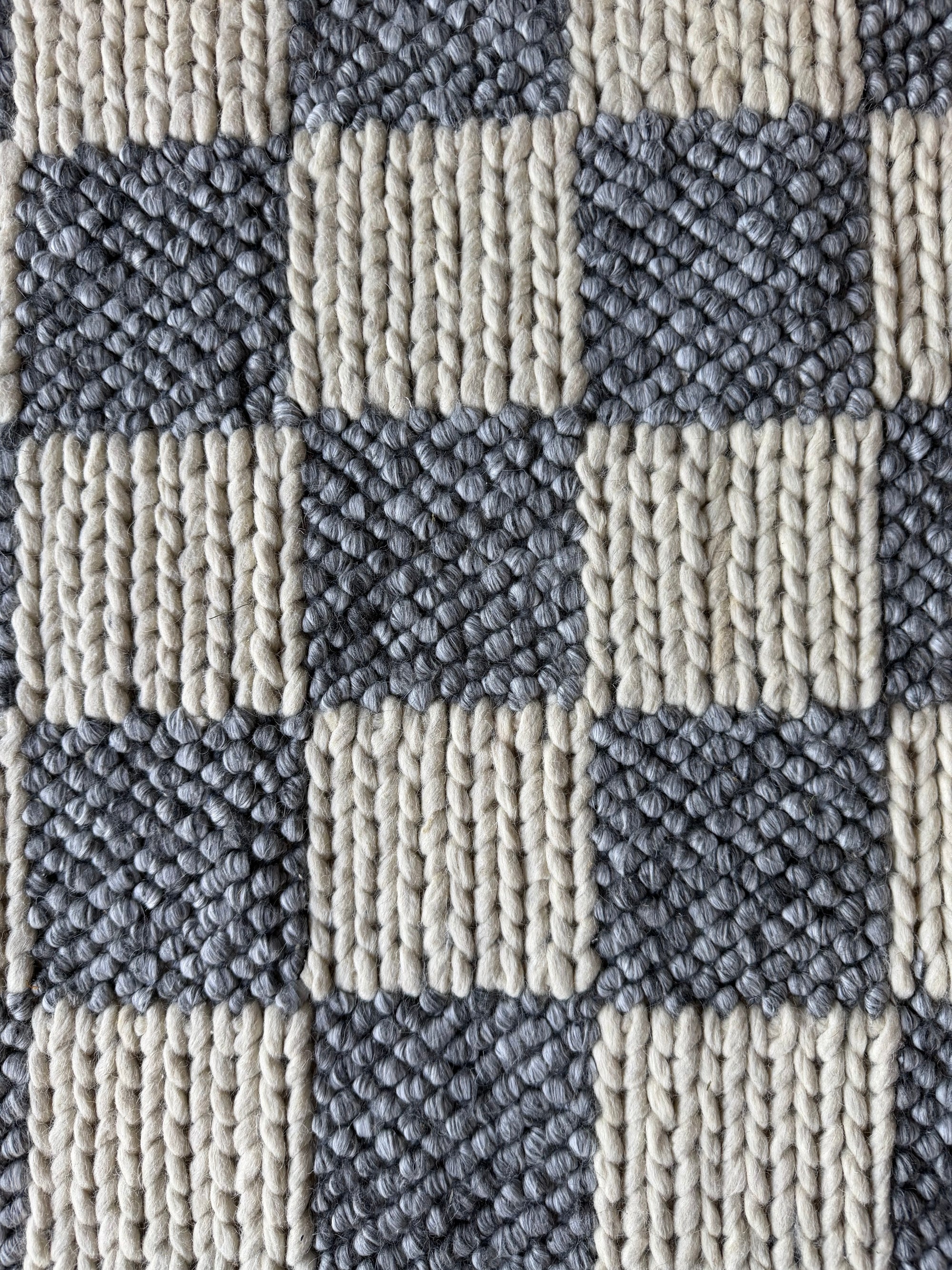 Hudson Checker Wool Blend Rug