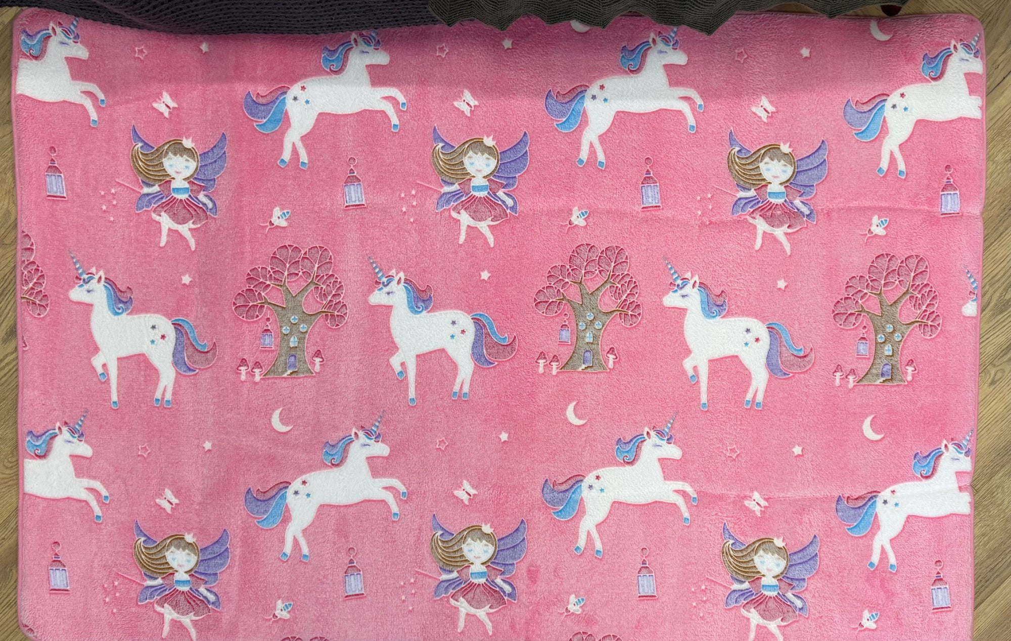 Pink Unicorn & Fairy Fantasy Kids Rug 100x150cm