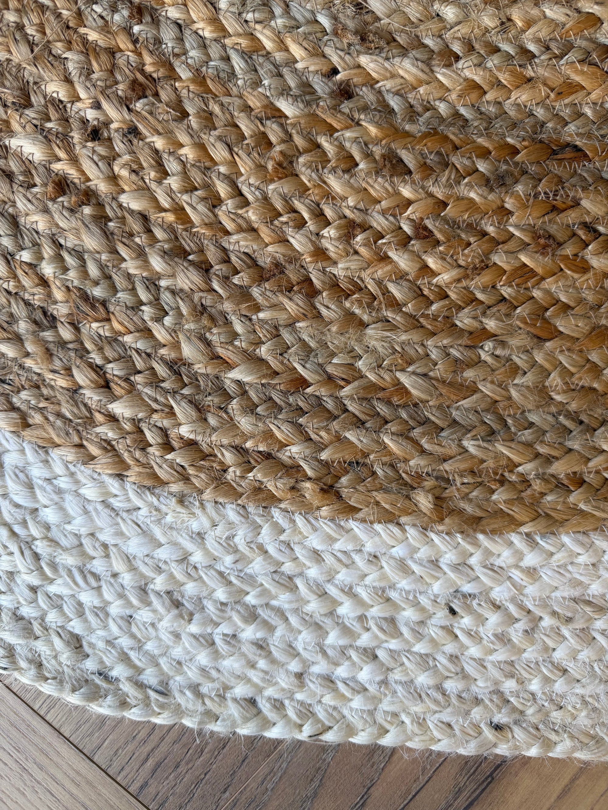 Jute White circle 130cm